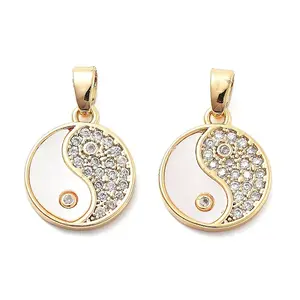 Brass Micro Pave Cubic Zirconia Charms