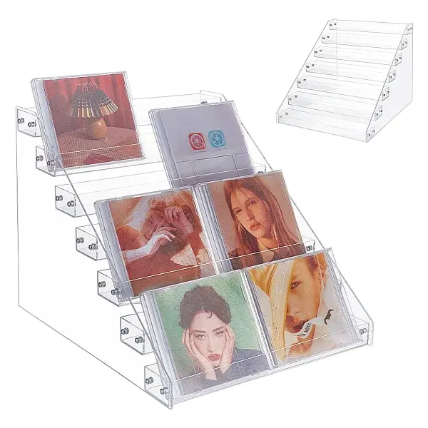 Transparent Acrylic 7 Layers Nail Polish Display Rack