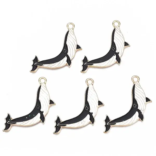 Rack Plating Alloy Enamel Pendants