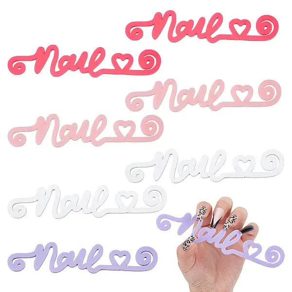 8Pcs 4 Colors Acrylic Nail Art Display Board
