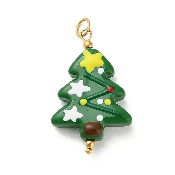 Christmas Handmade Lampwork Pendants