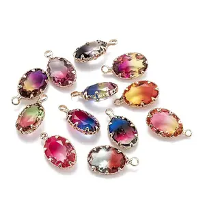 Two Tone Transparent Glass Pendants