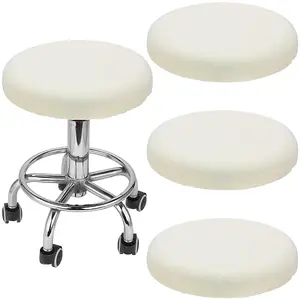 4Pcs Polyester Round Stool Cover