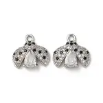 Brass Micro Pave Cubic Zirconia Pendants