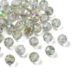 20Pcs Transparent Electroplate Glass Beads