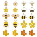 40Pcs 10 Styles Alloy Enamel Pendants