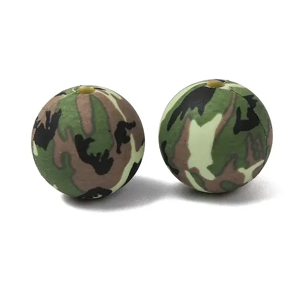 Food Grade Eco-Friendly Printed Silicone Beads