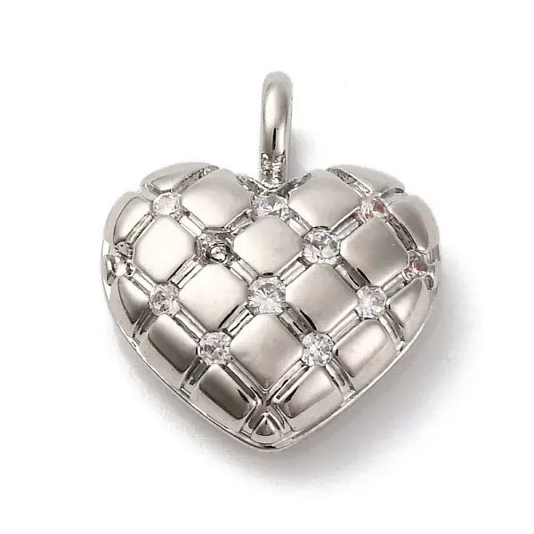 Brass Micro Pave Cubic Zirconia Pendants