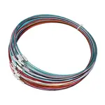 60Pcs 12 Colors  Stainless Steel Wire Necklace Cord DIY Jewelry Making