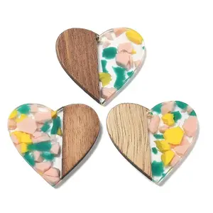 Resin and Walnut Pendants