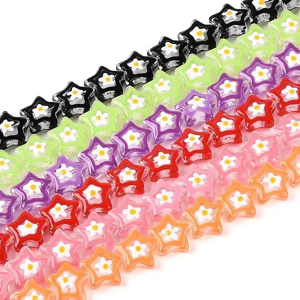 Glass Enamel Beads Strands