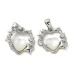 Brass Micro Pave Cubic Zirconia Pendents