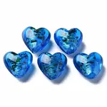 Handmade Lampwork Silver Foil Glass Beads