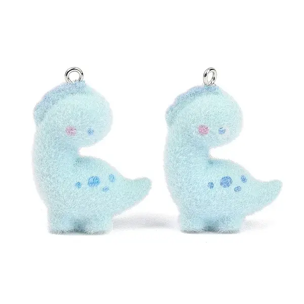 Flocking Opaque Resin Pendants