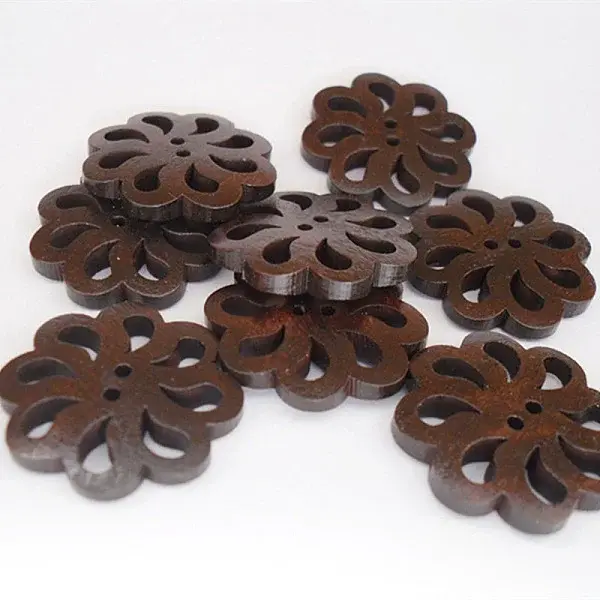 Carved Buttons in Flower Shape