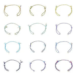 36Pcs 12 Colors Polycotton Cord Bracelets Making