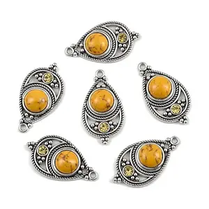 Bohemian Dyed Synthetic Turquoise Pendants