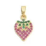 Brass Micro Pave Cubic Zirconia Pendants