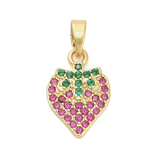 Brass Micro Pave Cubic Zirconia Pendants