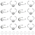 DIY Blank Dome Stainless Steel Open Cuff Ring Making Kits