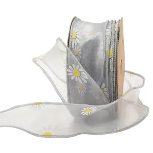 Daisy Pattern Polyester Ribbon