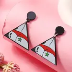 Acrylic Printed Bikini with Unique Stud Earrings