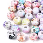 Printed Opaque Acrylic European Beads