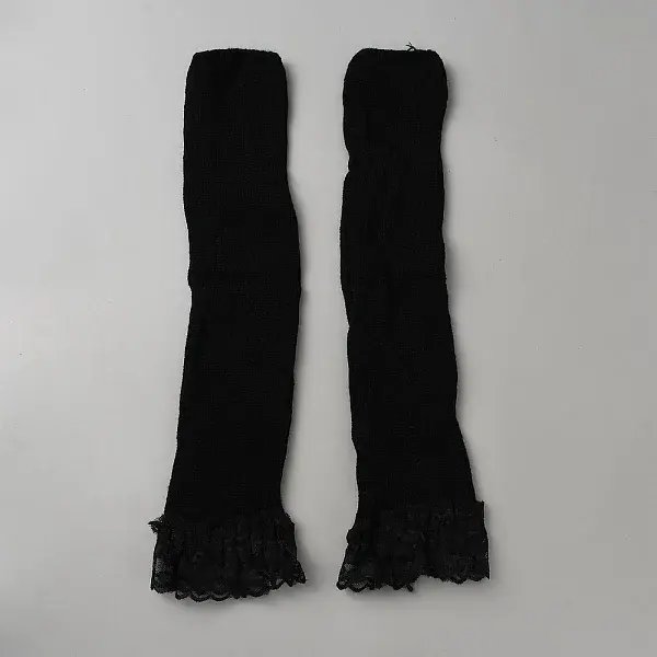 Acrylic Fibers Long Mesh Lace Gloves