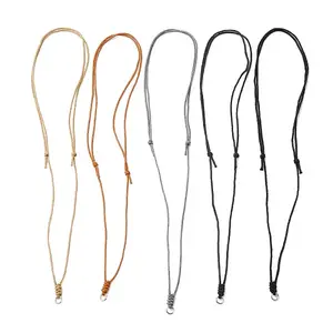 5Pcs Waxed Cotton Cord Adjustable Necklaces Making