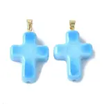 Handmade Lampwork with Brass Pendants