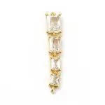 Brass Pave Cubic Zirconia Connector Charms