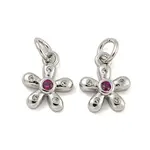 Brass Micro Pave Cubic Zirconia Pendants