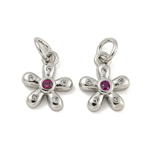 Brass Micro Pave Cubic Zirconia Pendants