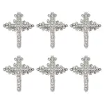6Pcs Rhinestone Cross Embroidery For Cloth Accessories
