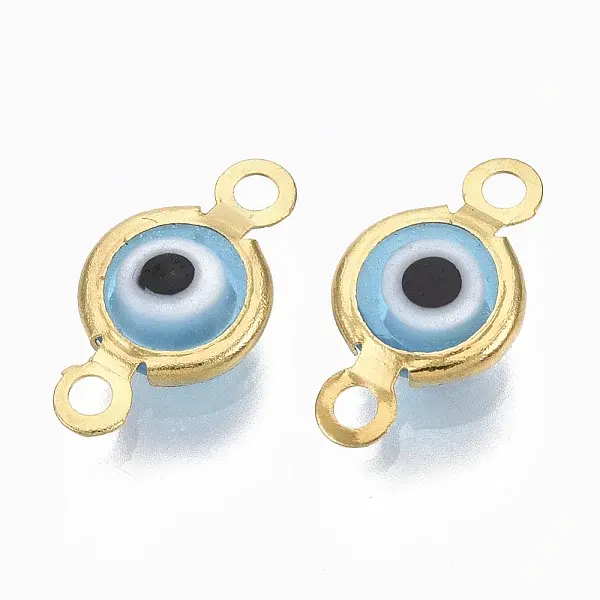 Handmade Evil Eye Lampwork Links connectors