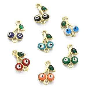 50Pcs Brass Enamel Connector Charms