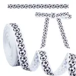 25 Yards Sport Theme Polyester Football Printed Grosgrain Ribbon