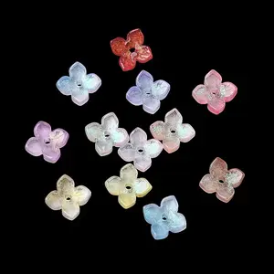 Dyed & Heated Glass Bead Caps