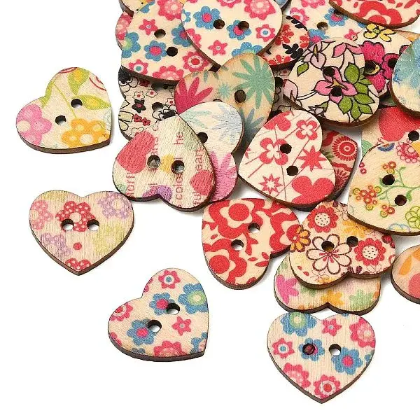 Sweetheart Painting Buttons with 2-hole