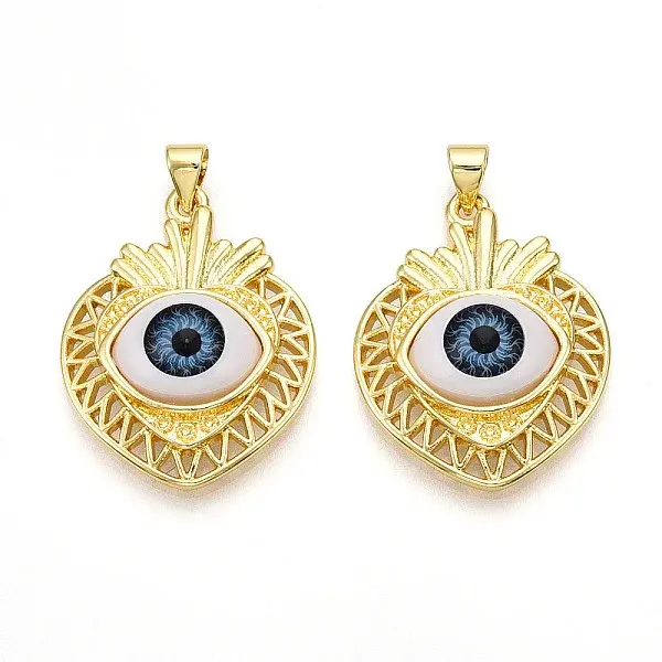 Brass Resin Pendants