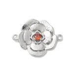 Brass Pave Glass Connector Charms