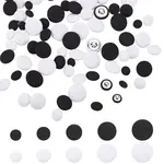 250Pcs 10 Styles 1-Hole Polyester Buttons