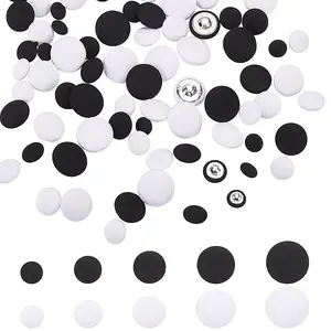 250Pcs 10 Styles 1-Hole Polyester Buttons