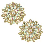 2Pcs Alloy with Rhinestone Handicraft Beading Appliques