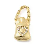 Brass Micro Pave Cubic Zirconia Pendants