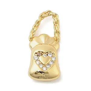 Brass Micro Pave Cubic Zirconia Pendants