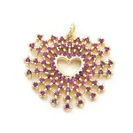 Brass Micro Pave Cubic Zirconia Pendants