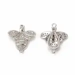 Brass Micro Pave Cubic Zirconia Connector Charms