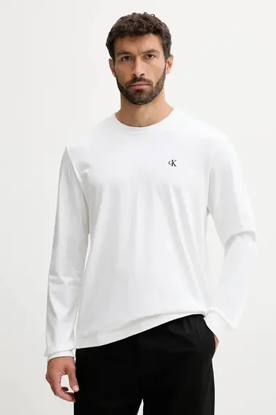 Bavlněné tričko s dlouhým rukávem Calvin Klein Jeans