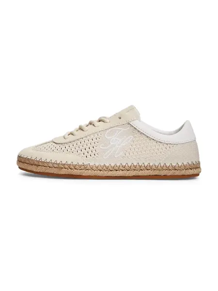 TOMMY HILFIGER Nízke tenisky 'Logo Rope Midsole'  béžová / biela